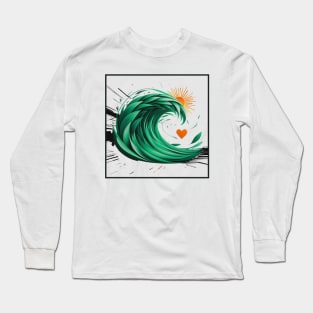 GREEN WAVE Long Sleeve T-Shirt